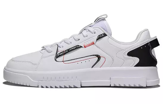 Кроссовки XTEP Skateboard Shoes Men Low-Top White Black