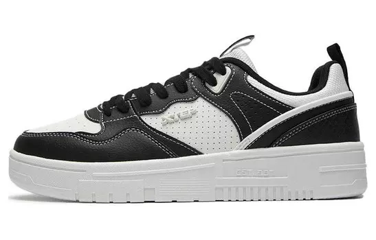 Кроссовки XTEP Skateboard Shoes Men Low-Top Black White