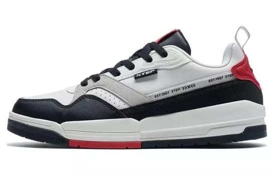 Кроссовки XTEP Skateboard Shoes Men Low-Top Canvas White Black