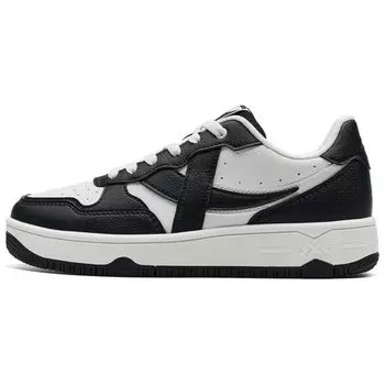 Кроссовки XTEP Skateboard Shoes Women's Low-Top Black/Sail White, черный/белый