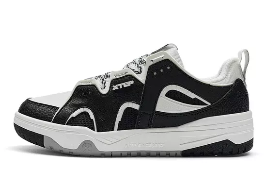 Кроссовки XTEP Skateboard Shoes Women's Low-Top Black/Sail White