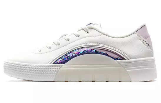 Кроссовки XTEP Skateboard Shoes Women's Low-Top White