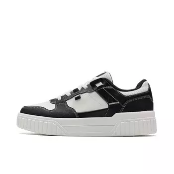 Кроссовки XTEP Skateboard Shoes Women's Low-Top Black/Sail White, черный/белый