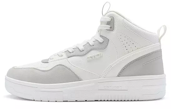 Кроссовки XTEP Skateboarding Shoes Men High-top Sail White/pigeon Gray, белый