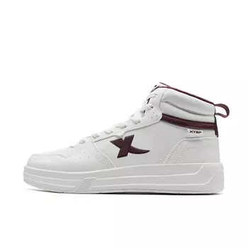 Кроссовки XTEP Skateboarding Shoes Men High-top Sail White/Team Red, белый