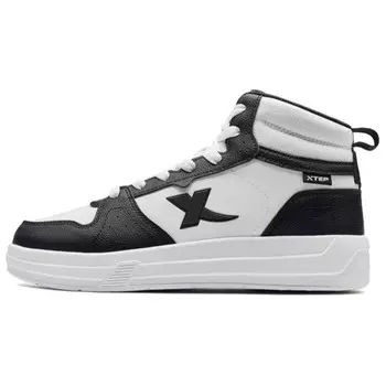 Кроссовки XTEP Skateboarding Shoes Men High-top White/Black, белый/черный