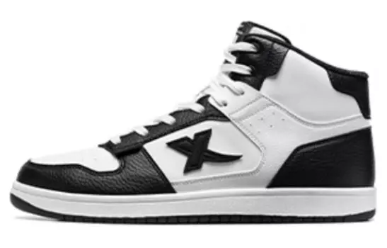 Кроссовки XTEP Skateboarding Shoes Men High-top Black/White, черный/белый
