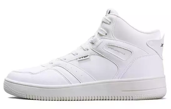 Кроссовки XTEP Skateboarding Shoes Men High-top White, белый