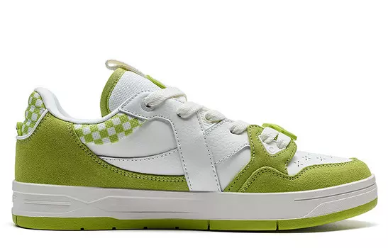 Кроссовки XTEP Skateboarding Shoes Men Low-top Sail White/lime, белый