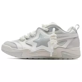 Кроссовки XTEP Skateboarding Shoes Men Low-top White/Gray, белый/серый