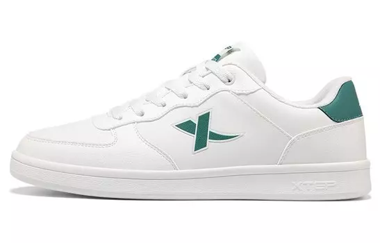 Кроссовки XTEP Skateboarding Shoes Men Low-top Sail White/velvet Pine Color, белый