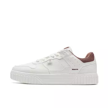 Кроссовки XTEP Skateboarding Shoes Men Low-top White Sail/Retro Red, красный