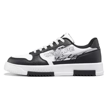 Кроссовки XTEP Skateboarding Shoes Men Low-top Black/White, черный/белый
