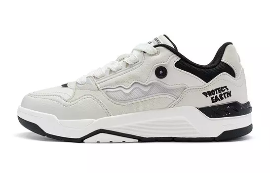 Кроссовки XTEP Skateboarding Shoes Men Low-top White Sand Gray/black, белый