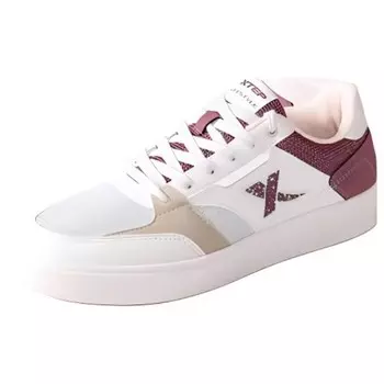 Кроссовки XTEP Skateboarding Shoes Men Low-top White Sand Grey/grape Brown/clay Colour, белый