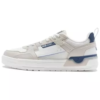 Кроссовки XTEP Skateboarding Shoes Men Low-top Beige/ Blue, бежевый/синий