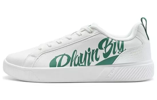Кроссовки XTEP Skateboarding Shoes Men Low-top The Sails Are White And Deep Emerald Green, белый/зеленый