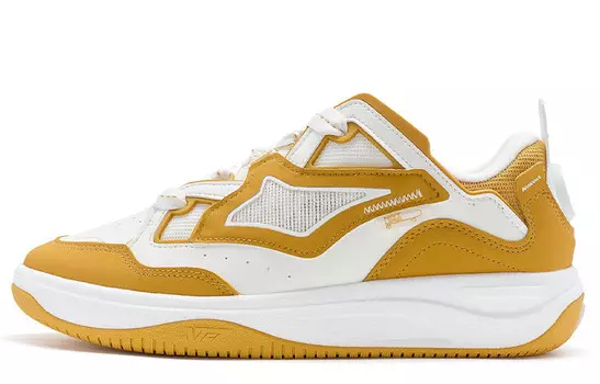 Кроссовки XTEP Skateboarding Shoes Men Low-top Licorice Yellow/sail White, цвет White/Varsity Maize