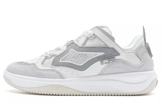 Кроссовки XTEP Skateboarding Shoes Men Low-top Phantom Grey / Sail White, белый/серый