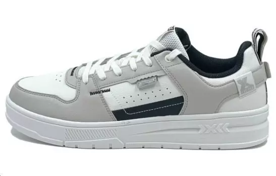 Кроссовки XTEP Skateboarding Shoes Men Low-top White/Gray, белый
