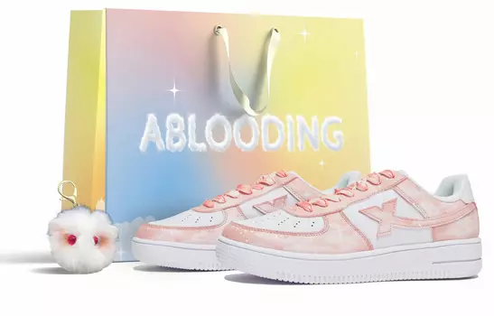 Кроссовки XTEP Skateboarding Shoes Men Low-top Pink/white, розовый