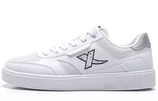 Кроссовки XTEP Skateboarding Shoes Men Low-top New White/new Metallic Silver, белый