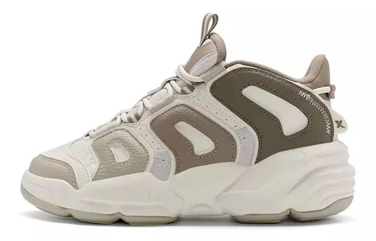 Кроссовки XTEP Skateboarding Shoes Men Mid-top Tea White Clay Color Honey Tea Brown, белый