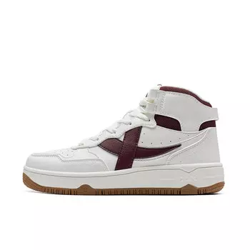 Кроссовки XTEP Skateboarding Shoes Women's High-top Sail White/Team Red, белый