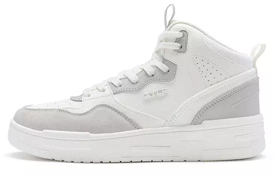 Кроссовки XTEP Skateboarding Shoes Women's High-top Sail White/pigeon Gray, белый