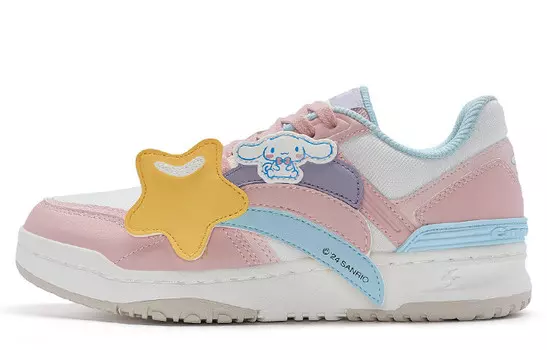 Кроссовки XTEP Skateboarding Shoes Women's Low-top Fluorescent Cherry Pink/sail White, розовый