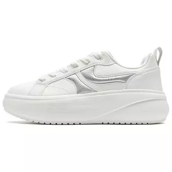 Кроссовки XTEP Skateboarding Shoes Women's Low-top, белый/серебряный