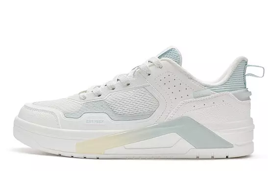 Кроссовки XTEP Skateboarding Shoes Women's Low-top Sail White / Moon Blue, белый/синий