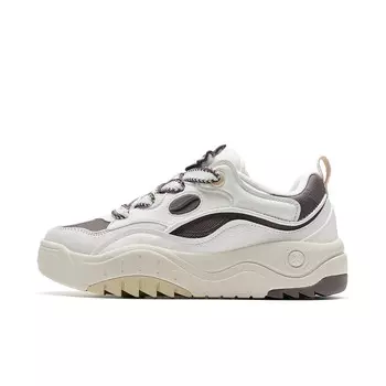 Кроссовки XTEP Skateboarding Shoes Women's Low-top White Sail / Sinking Sandalwood Brown, белый