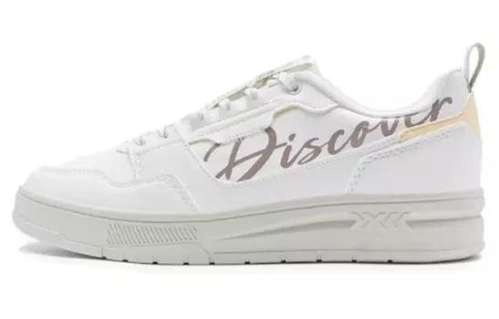 Кроссовки XTEP Skateboarding Shoes Women's Low-top White And Yellow, белый/желтый