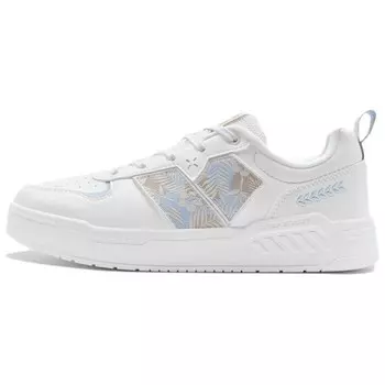 Кроссовки XTEP Skateboarding Shoes Women's Low-top White/Blue, белый/синий