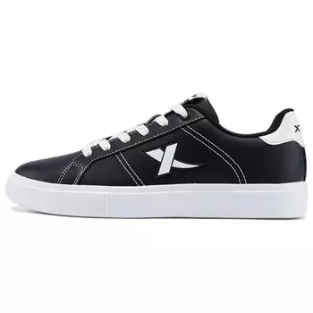 Кроссовки XTEP Skateboarding Shoes Women's Low-top Black Sail White, черный/белый