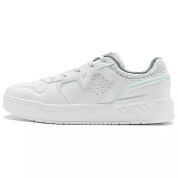Кроссовки XTEP Skateboarding Shoes Women's Low-top Sail White/pale Fruit Green, белый/зеленый