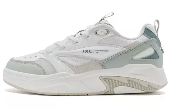 Кроссовки XTEP Skateboarding Shoes Women's Low-top White/Gray, белый/серый