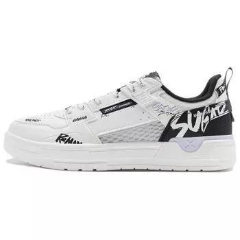 Кроссовки XTEP Skateboarding Shoes Women's Low-top White/Black, белый/черный