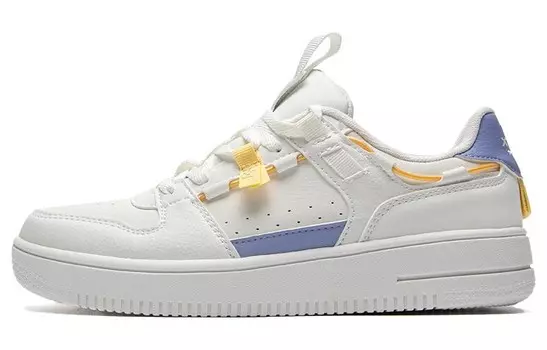 Кроссовки XTEP Skateboarding Shoes Women's Low-top White, Purple And Yellow, белый