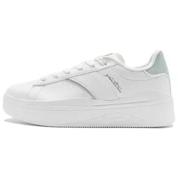 Кроссовки XTEP Skateboarding Shoes Women's Low-top Sail White/clotted Green, белый