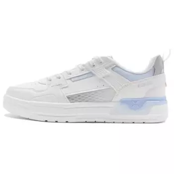 Кроссовки XTEP Skateboarding Shoes Women's Low-top Sail White/Calm Blue, белый/синий