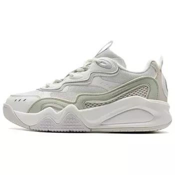 Кроссовки XTEP Skateboarding Shoes Women's Low-top Sail White/clotted Green, белый