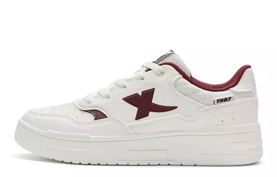 Кроссовки XTEP Skateboarding Shoes Women's Low-top White/Red, белый/красный