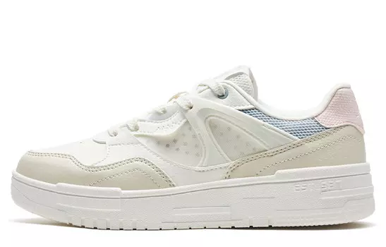 Кроссовки XTEP Skateboarding Shoes Women's Low-top Sail White, белый/зеленый