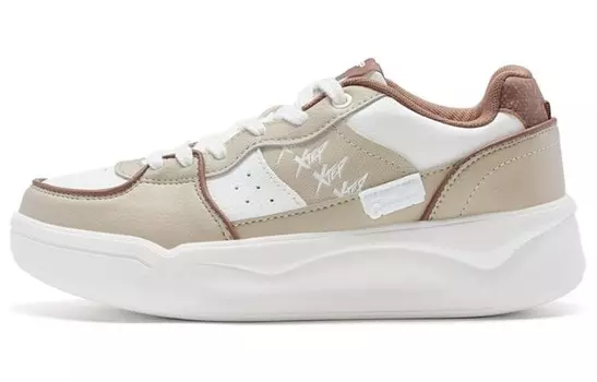 Кроссовки XTEP Skateboarding Shoes Women's Low-top Clay/sail White, белый