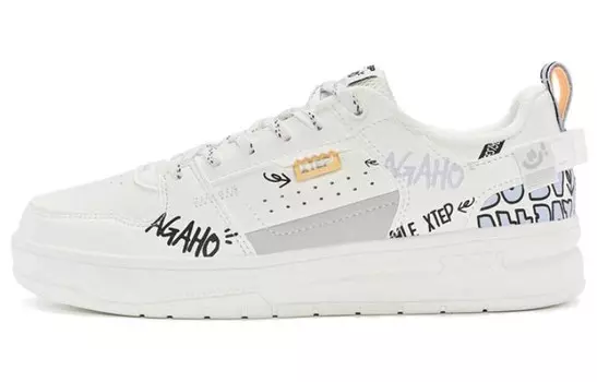 Кроссовки XTEP Skateboarding Shoes Women's Low-top, белый/синий