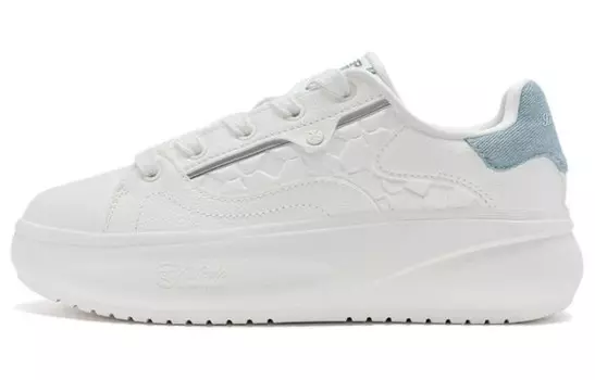 Кроссовки XTEP Skateboarding Shoes Women's Low-top White/Blue, белый/синий