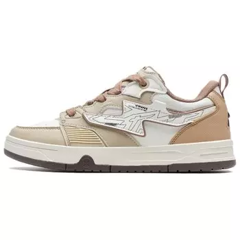 Кроссовки XTEP Skateboarding Shoes Women's Low-top Brown/White, коричневый