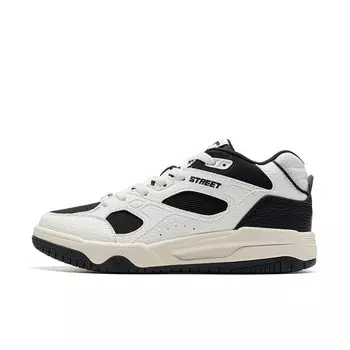 Кроссовки XTEP Skateboarding Shoes Women's Mid-top White/Black, белый/черный